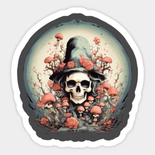 Mushroom skull Sticker